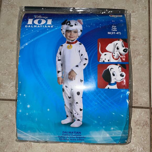 DISNEY 101 DALMATIANS PUPPY DOG HALLOWEEN COSTUME SIZE 3T-4T NEW - Picture 1 of 2